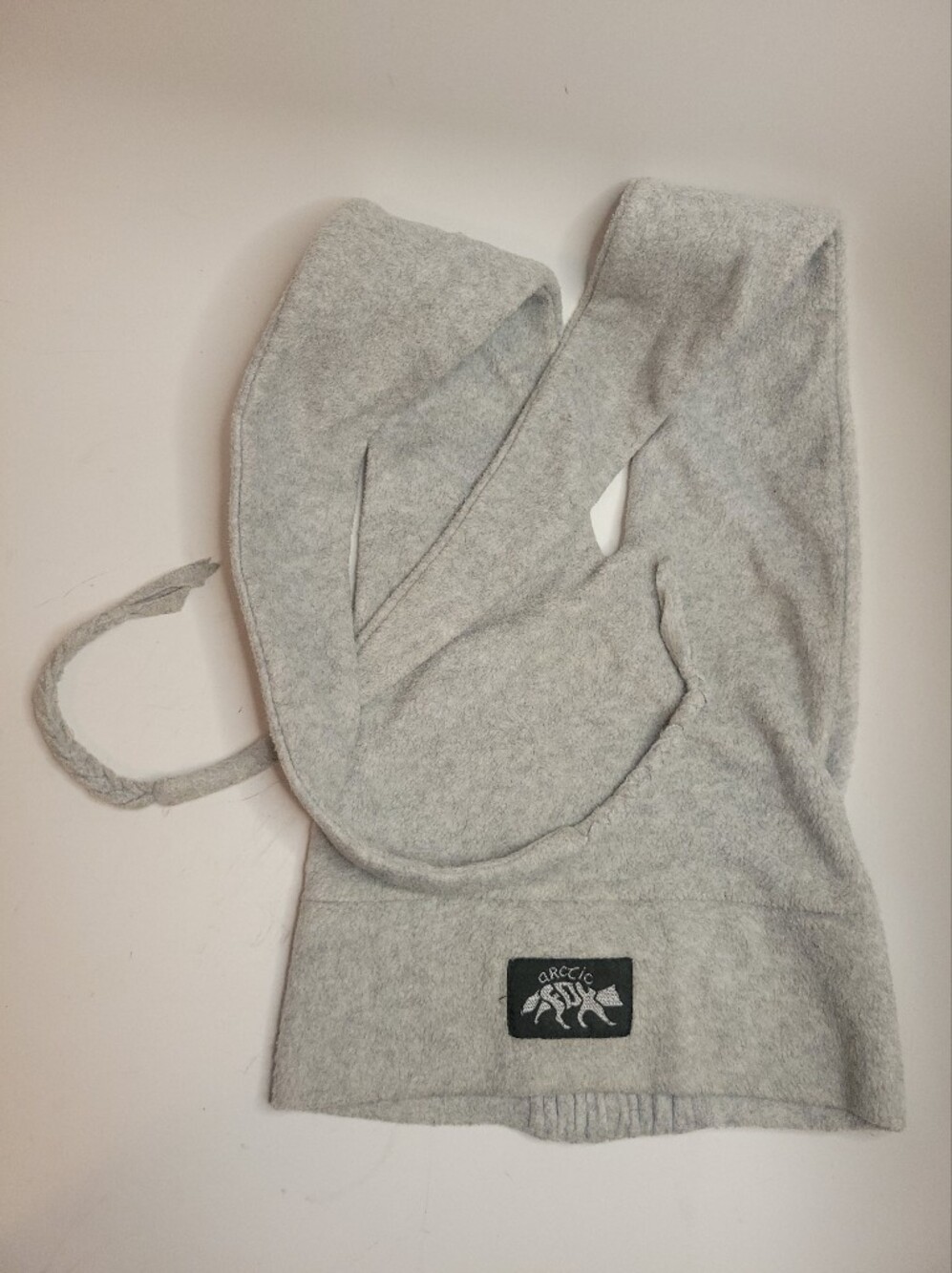 Rare Arctic Fox Gray Split Tail Fleece Stocking Hat